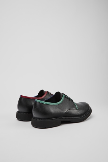 Exclusive Camper AU Twins Black Leather Lace-Up Shoes For Men