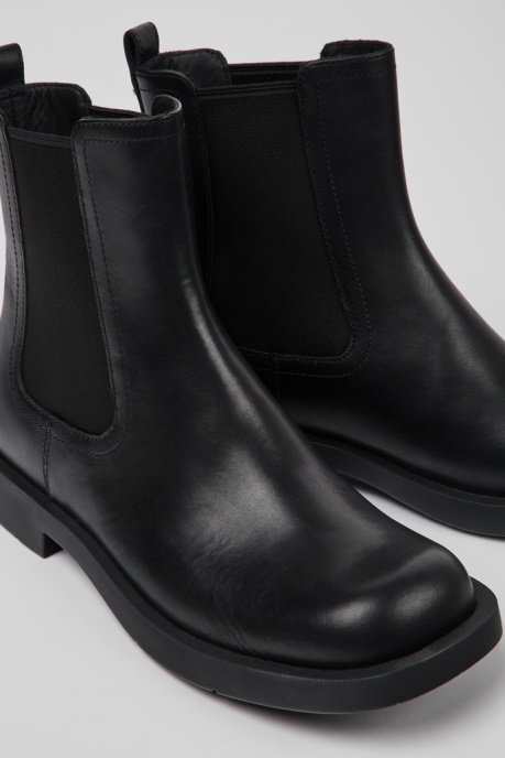 Mil 1978 Black Leather Chelsea Boots For Men Camper AU New Arrivals