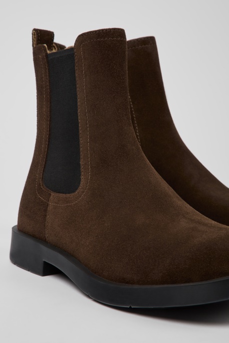 Camper AU Mil 1978 Brown Nubuck Chelsea Boots For Men New Arrivals