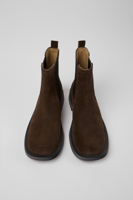 Camper AU Mil 1978 Brown Nubuck Chelsea Boots For Men New Arrivals