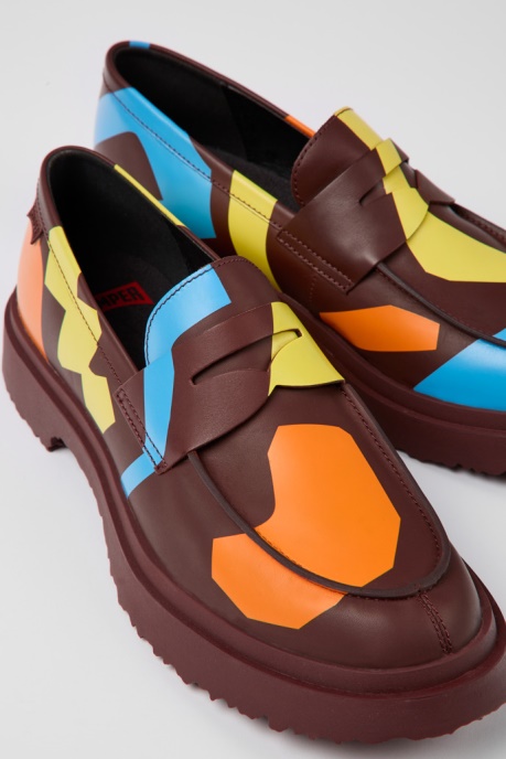 Design Twins Multicolored Printed Loafers For Men Camper AU