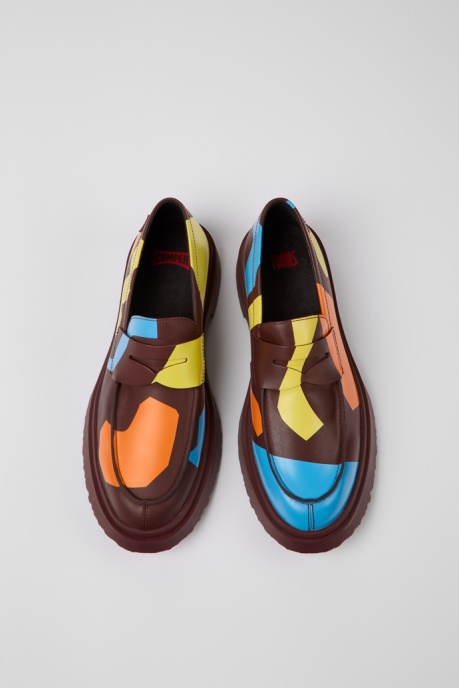 Design Twins Multicolored Printed Loafers For Men Camper AU