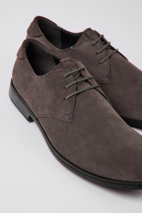 Design Mil Brown-Gray Nubuck Shoes For Men Camper AU