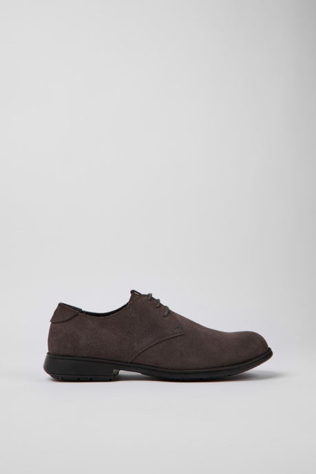 Design Mil Brown-Gray Nubuck Shoes For Men Camper AU