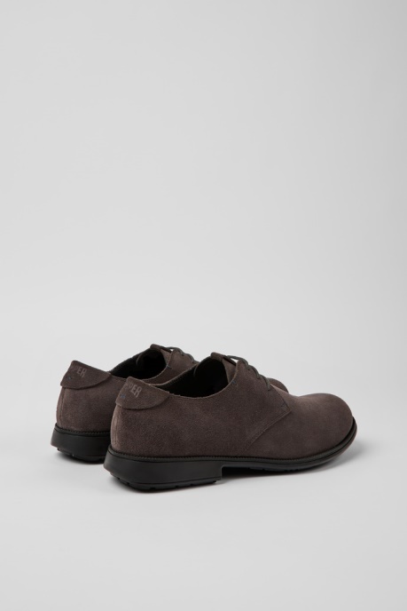 Design Mil Brown-Gray Nubuck Shoes For Men Camper AU