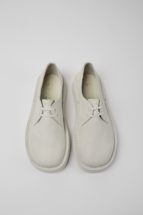 Camper AU Design Brothers Polze White Leather Shoes For Men