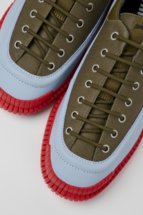 Camper AU Pix Green And Blue Lace-Up Men's Shoes New Arrivals