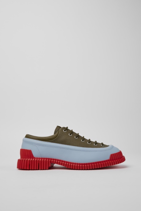 Camper AU Pix Green And Blue Lace-Up Men's Shoes New Arrivals