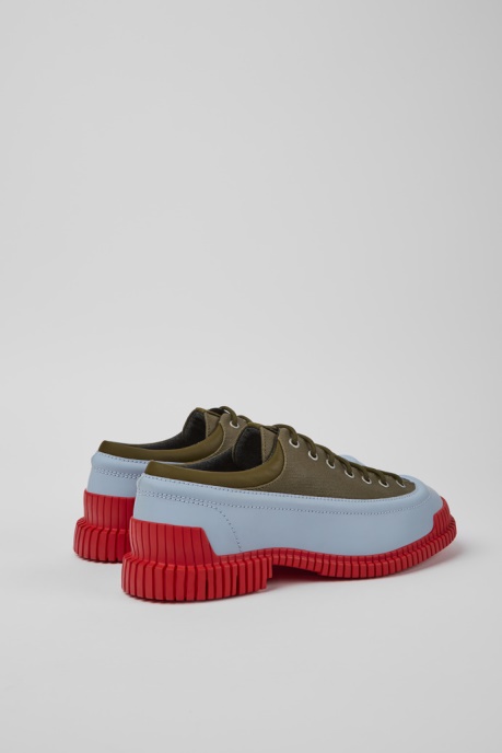 Camper AU Pix Green And Blue Lace-Up Men's Shoes New Arrivals