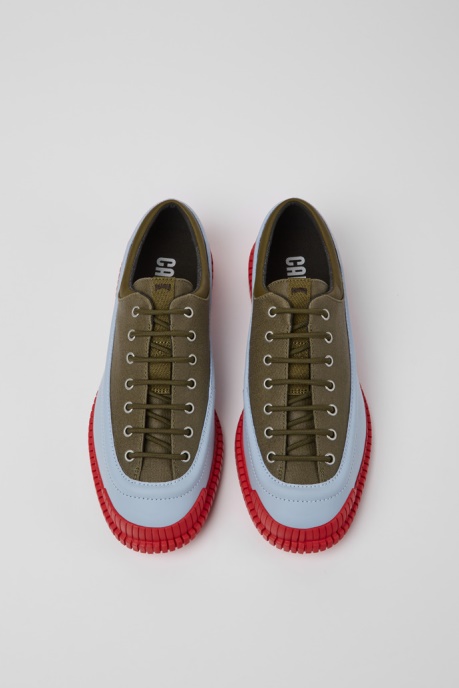 Camper AU Pix Green And Blue Lace-Up Men's Shoes New Arrivals