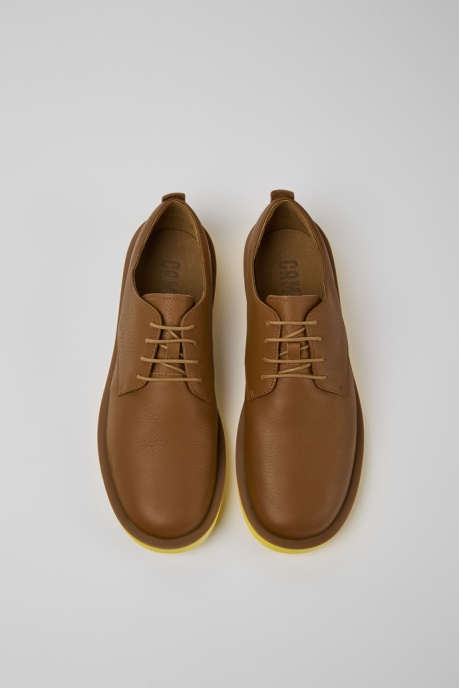 Wagon Brown Leather Men's Shoes Exclusive Camper AU