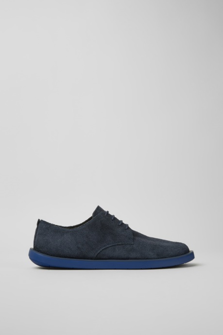 Camper AU Design Wagon Blue Nubuck Shoes For Men