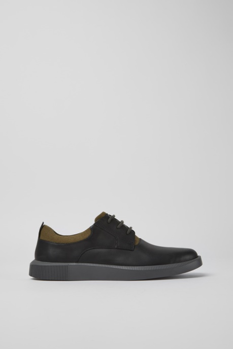 Design Bill Black Leather Lace Up Shoes Camper AU