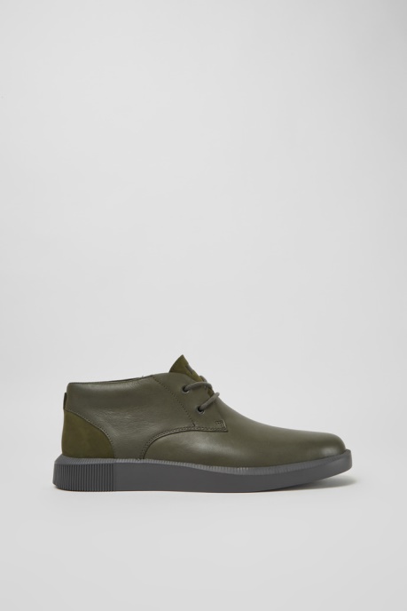Camper AU Bill Green Leather Shoes For Men New Arrivals
