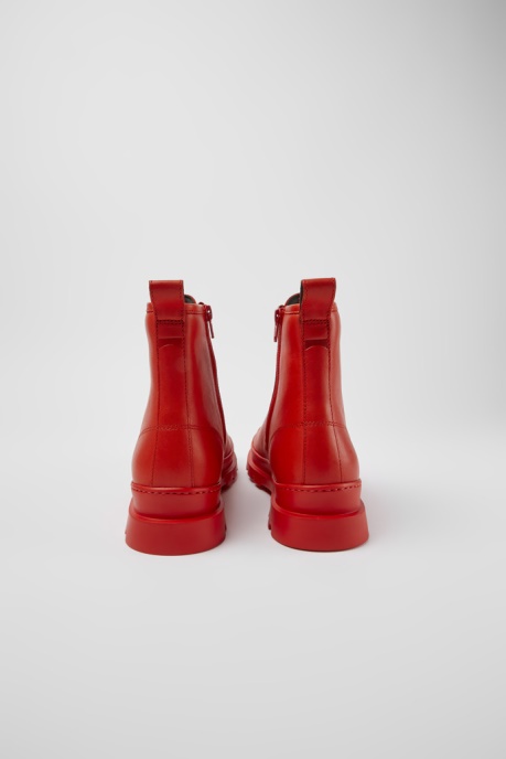 Brutus Red Leather Lace-Up Boots Camper AU New Arrivals