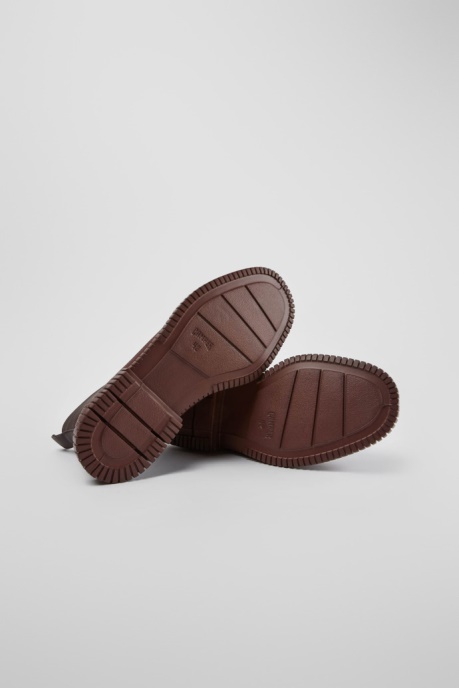 Camper AU Pix Burgundy Lace-Up Leather Boots New Arrivals