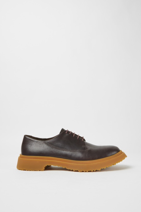 Camper AU Design Walden Dark Brown Leather Lace-Up Shoes