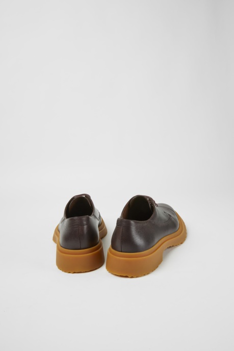 Camper AU Design Walden Dark Brown Leather Lace-Up Shoes