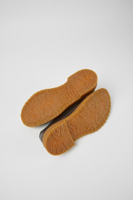 Camper AU Design Walden Dark Brown Leather Lace-Up Shoes