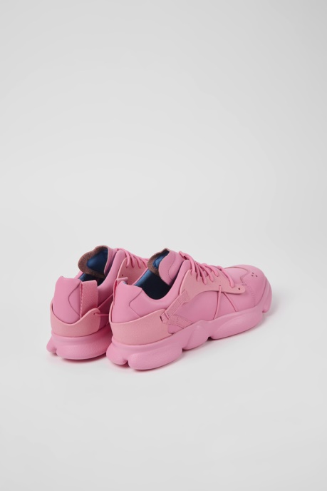 Design Karst Pink Leather And Textile Sneakers For Men Camper AU
