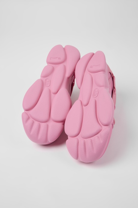 Design Karst Pink Leather And Textile Sneakers For Men Camper AU