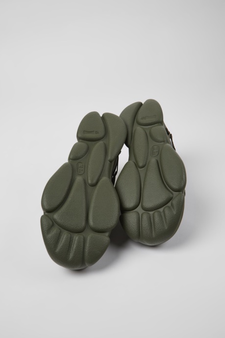 Karst Green Leather And Textile Sneakers For Men Camper AU New Arrivals