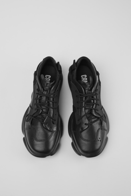 Design Karst Black Leather And Textile Sneakers For Men Camper AU