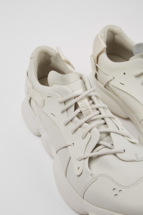 Karst White Non-Dyed Leather Sneakers For Men Exclusive Camper AU