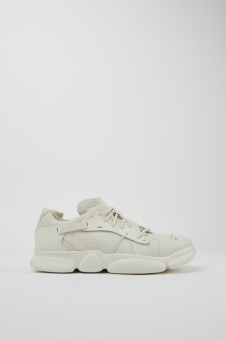 Karst White Non-Dyed Leather Sneakers For Men Exclusive Camper AU
