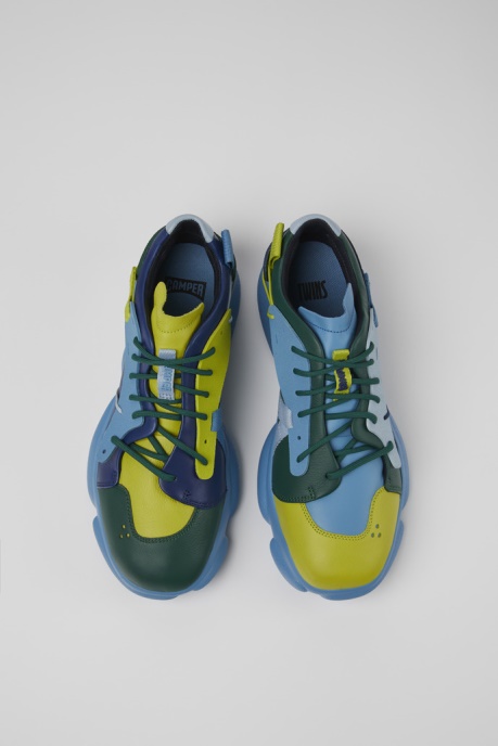 Twins Multicolored Leather And Textile Sneakers For Men Exclusive Camper AU