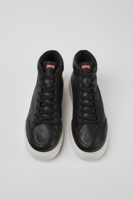 Camper AU Runner K21 Black Leather Sneakers For Men New Arrivals