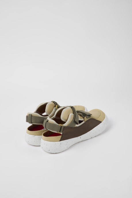 Camper AU Design Peu Stadium White Non-Dyed Leather And Textile Semi-Open Sneakers For Men