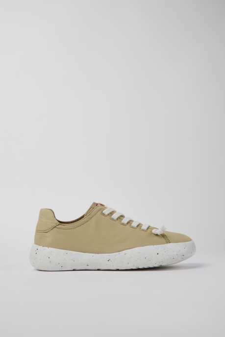 Peu Stadium Beige Textile Sneakers For Men Exclusive Camper AU