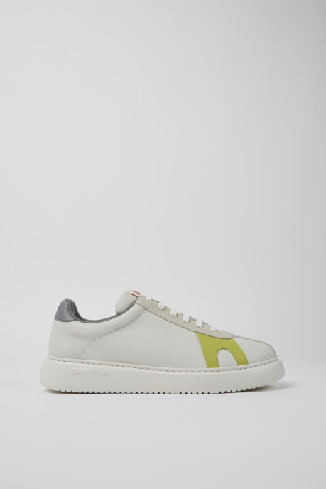 Runner K21 White Non-Dyed Leather And Nubuck Sneakers For Men Exclusive Camper AU