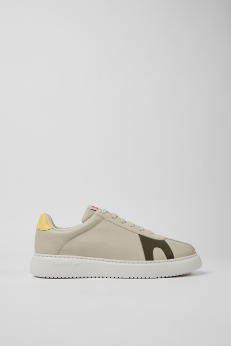 Camper AU Design Twins Gray Leather And Nubuck Sneakers For Men