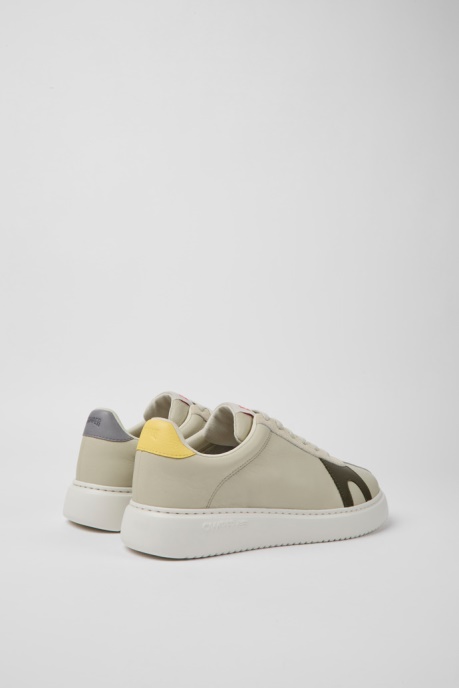 Camper AU Design Twins Gray Leather And Nubuck Sneakers For Men