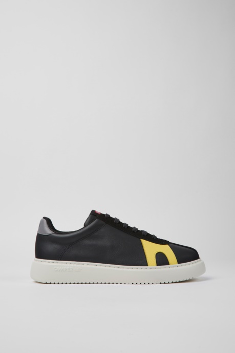 Camper AU Twins Black Leather And Nubuck Sneakers For Men New Arrivals