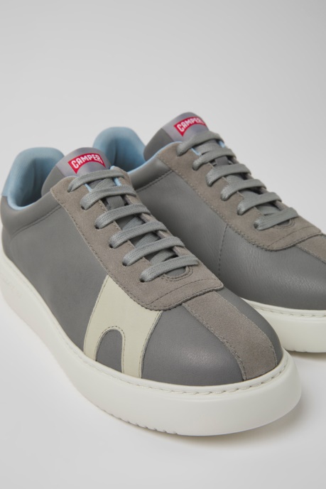 Exclusive Camper AU Runner K21 Gray Leather And Nubuck Sneakers For Men