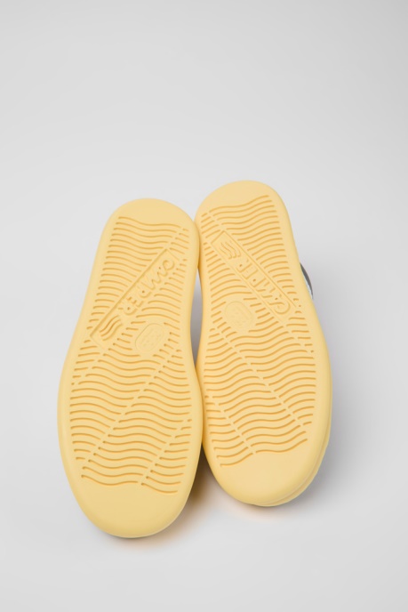 Design Runner Gray And Yellow Leather Sneakers For Men Camper AU