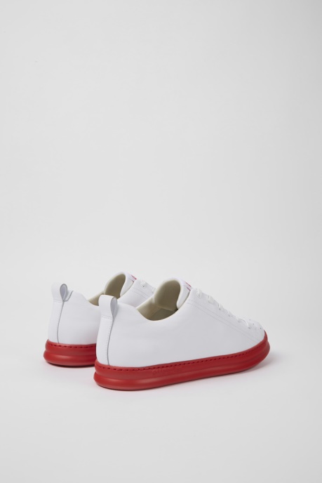 Camper AU Runner White And Red Leather Sneakers For Men New Arrivals