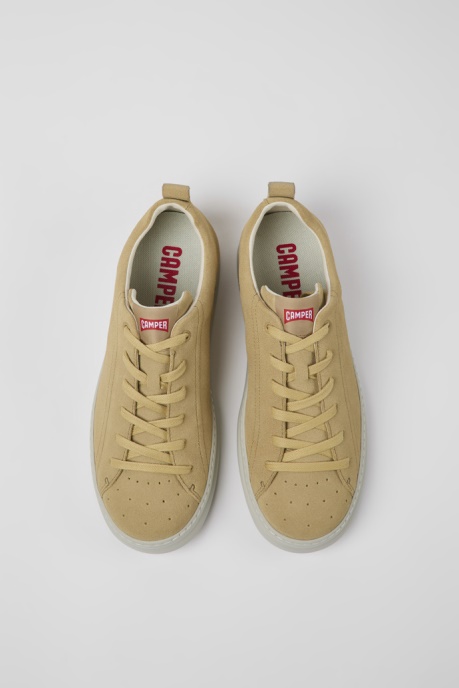Camper AU Runner Beige Nubuck Sneakers For Men New Arrivals