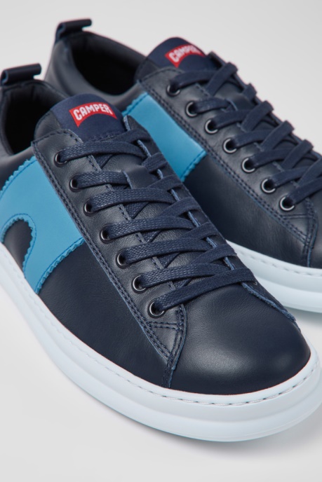 Runner Blue Leather Sneakers For Men Camper AU New Arrivals