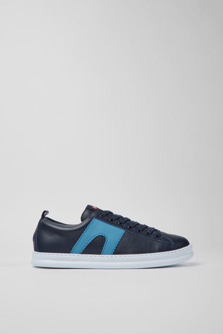 Runner Blue Leather Sneakers For Men Camper AU New Arrivals