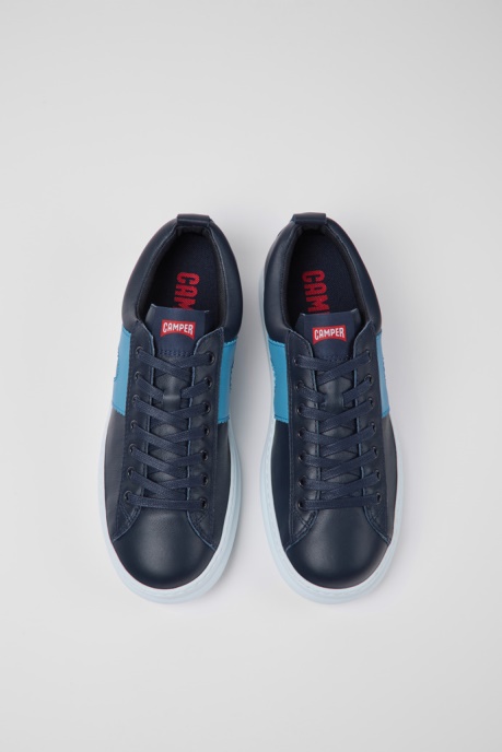 Runner Blue Leather Sneakers For Men Camper AU New Arrivals