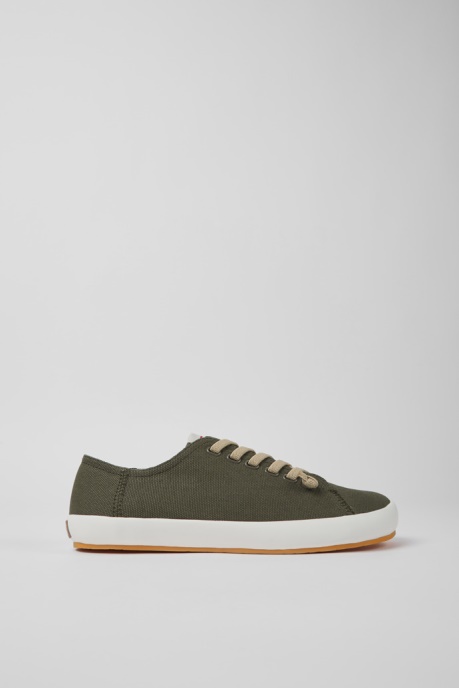 Peu Rambla Green Textile Sneakers For Men Exclusive Camper AU