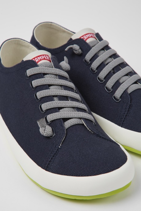 Peu Rambla Blue Textile Sneakers For Men Exclusive Camper AU