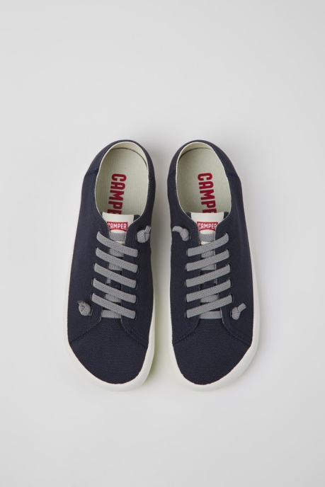 Peu Rambla Blue Textile Sneakers For Men Exclusive Camper AU