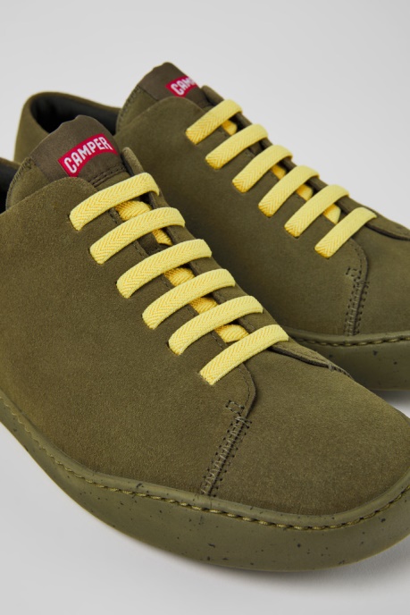 Design Peu Touring Green Nubuck Sneakers For Men Camper AU
