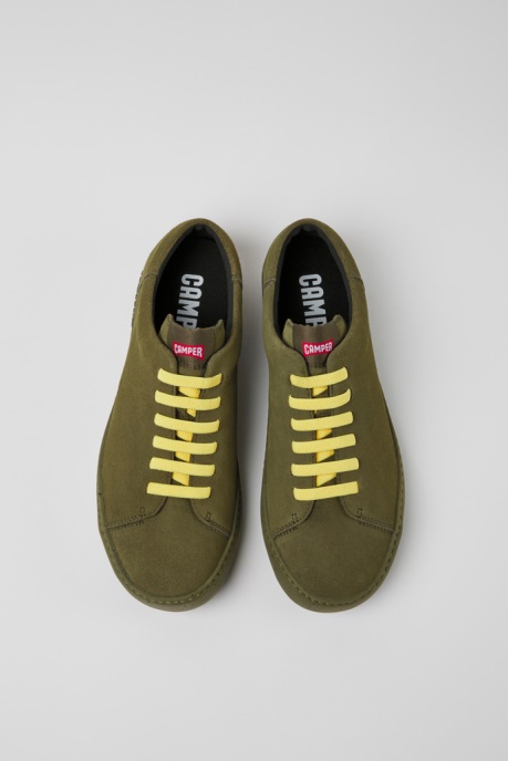 Design Peu Touring Green Nubuck Sneakers For Men Camper AU
