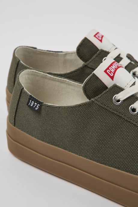 Camaleon Green Recycled Cotton Sneakers For Men Camper AU New Arrivals